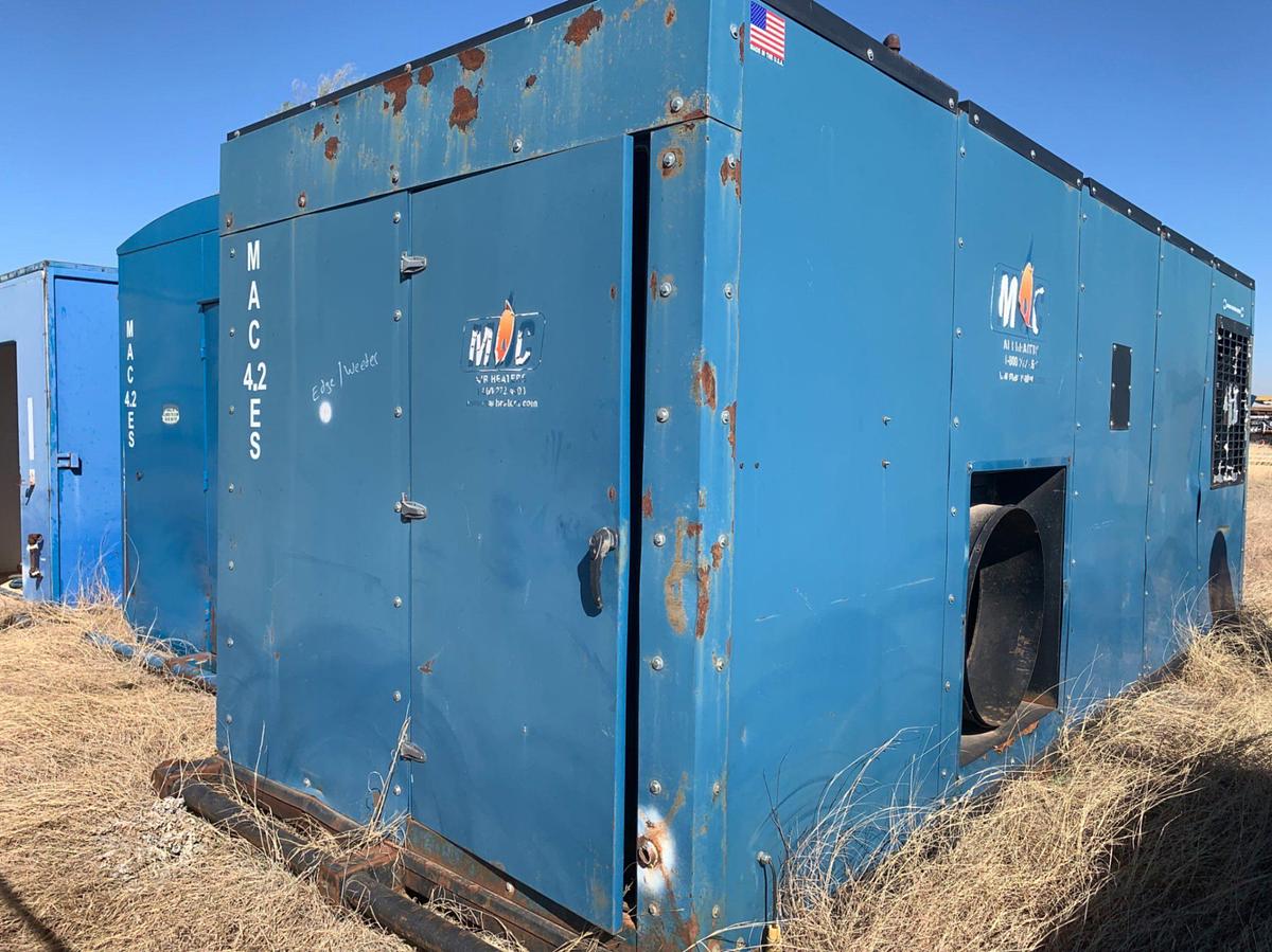Used 29’ L x 9’ W x 10’ T Skidded MAC 4.2ES Air Rig Heater