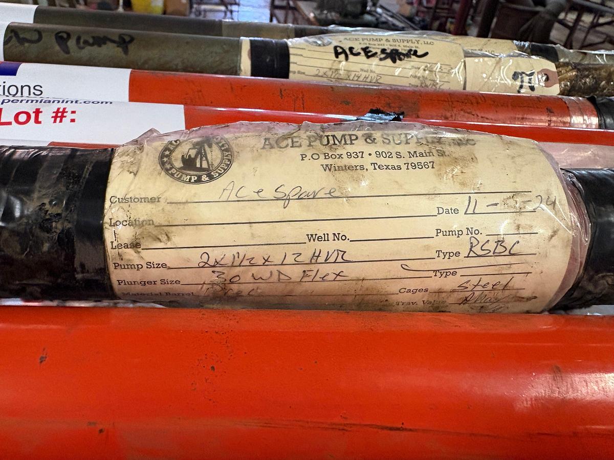 Used NEW HF 2” x 1-1/2” x 12’, 30 WD FLEX, HVR, CS TRIM DOWNHOLE PUMP