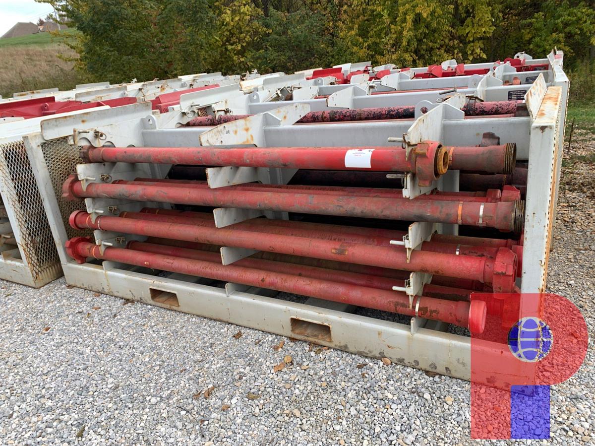 Used (24X$) 10’ JTS. OF 3” FIG 1502 15K WP FLOW IRON ON TRANSPORT RACK