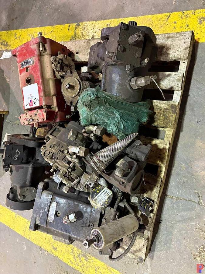 Used PALLET W/ (5) PARKER DENISON HYDRAULIC PUMPS