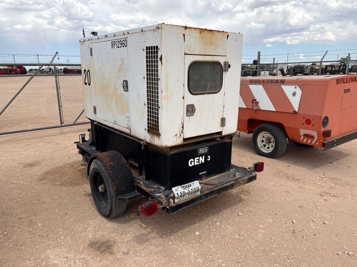 Used Warren power systems NPS-P-20 20KW S/A bumper pull generator