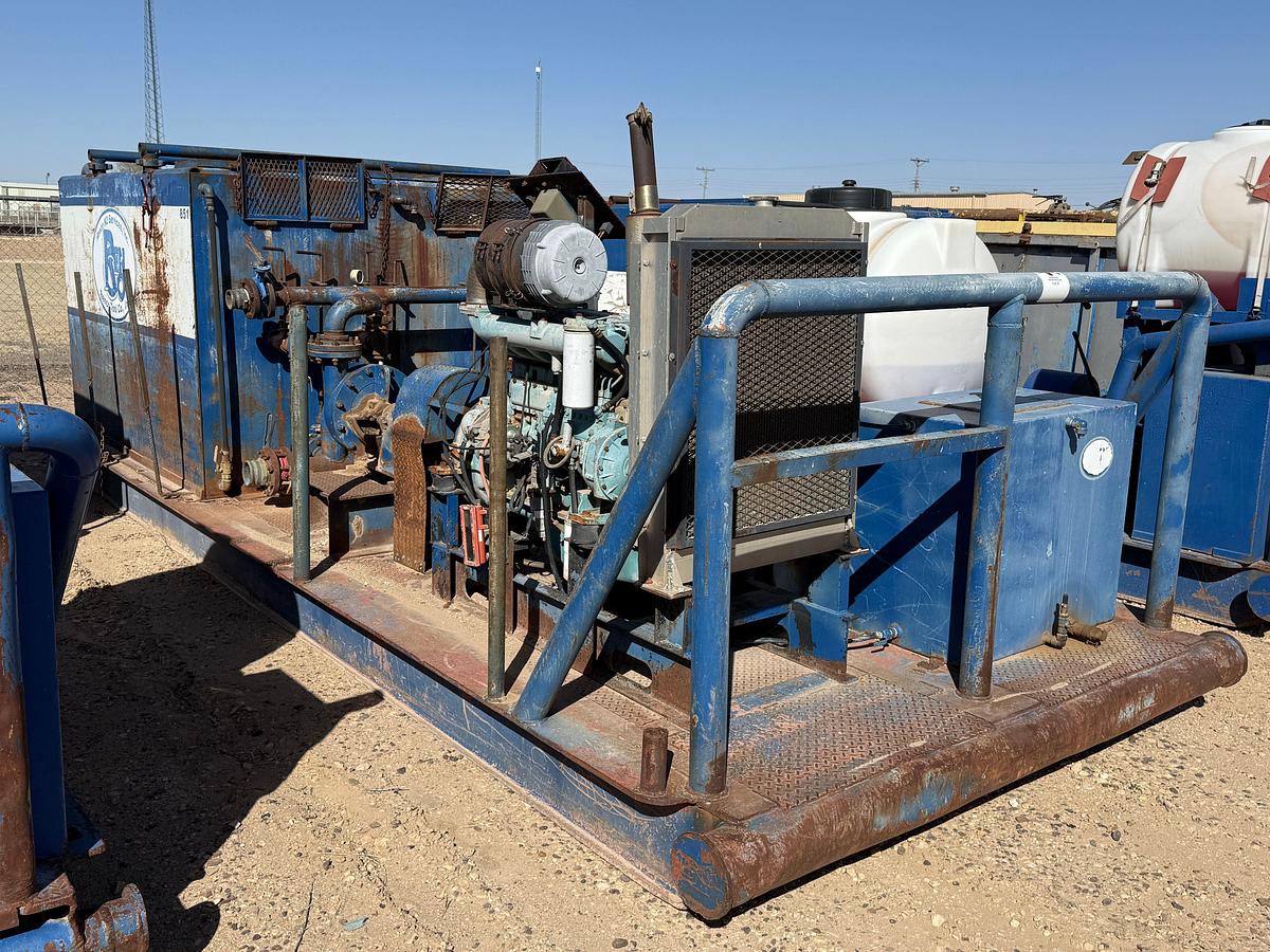 Used MISSION 4X5 CENTRIFUGAL CHEMICAL MIXING PLANT P/B DAEWOO 6-CYL DIESEL, SKIDDED