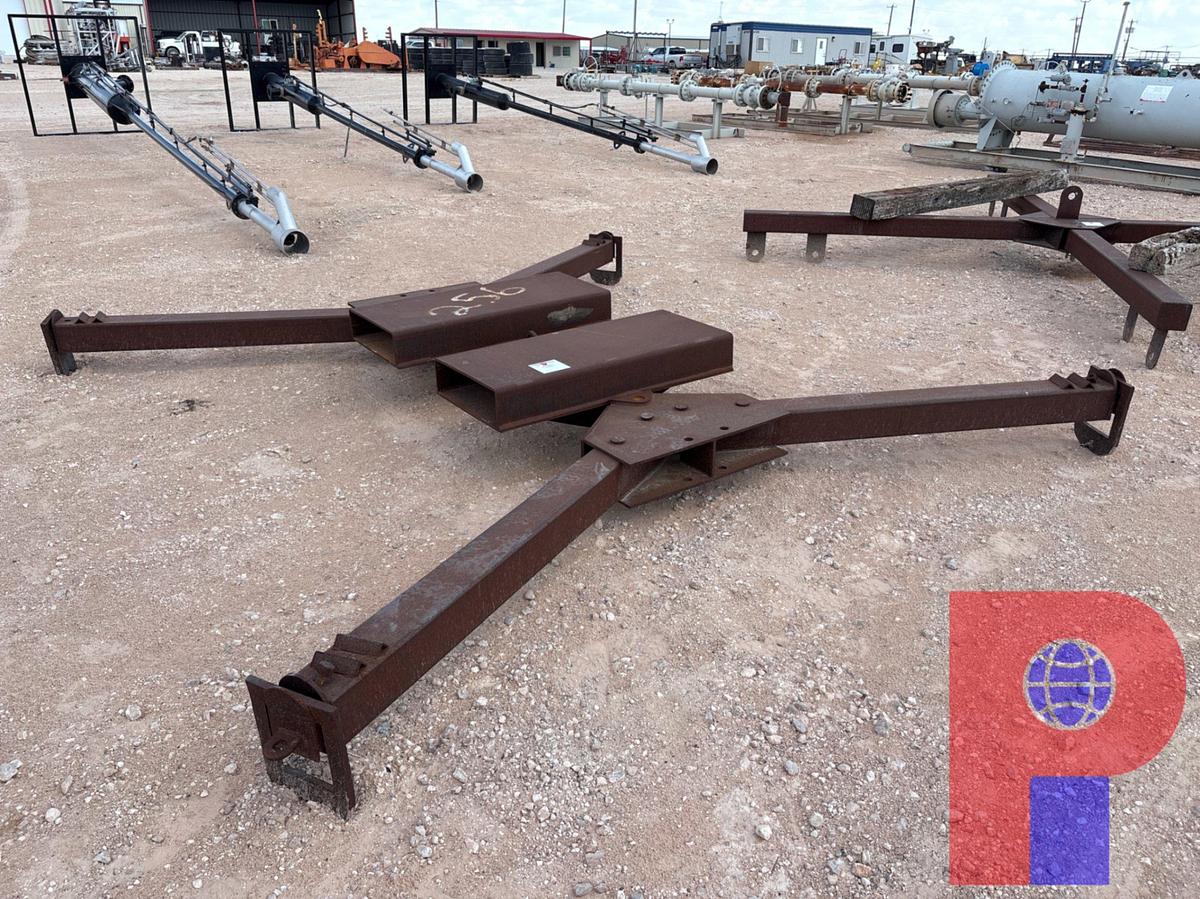 Used 12’ X 12’ ADJUSTABLE HEAVY DUTY SPREADER BAR-LIFTER W/ FORKLIFT POCKETS