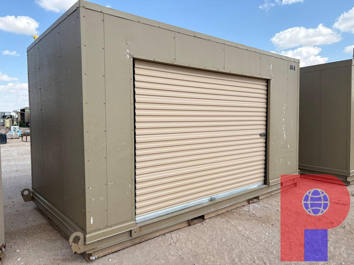 Used 16’L X 8’4”W X 9’8”H 2-DOOR CHEM SHED