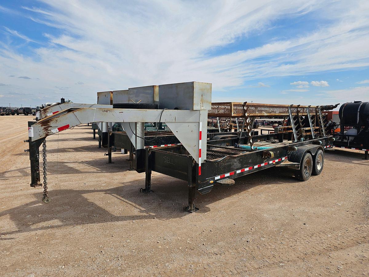 Used 2018 STEWART WELDING 24’ X 6.5’ T/A GOOSENECK TOOL TRAILER