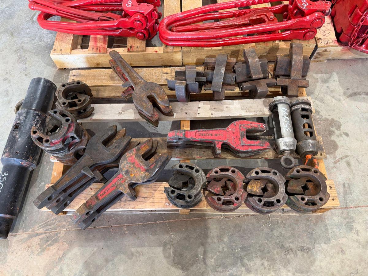 Used Pallet of BJ Tong Dies, Rod Tong heads, Rod Backups & Transfers
