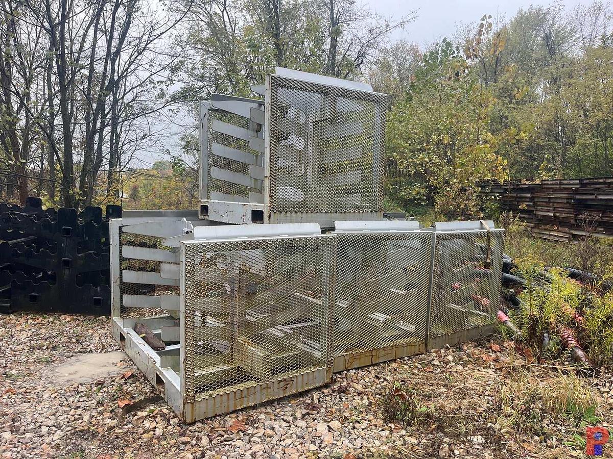 Used (4) EPI 24 JT. 3” FLOW IRON PIPE RACKS W/ FORK POCKETS