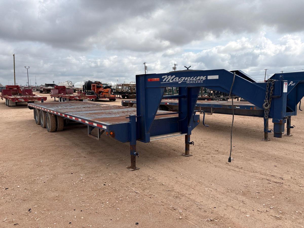 Used 2013 MAGNUM CUSTOM TRAILERS 30’ X 102” 3-AXLE GOOSENECK TRAILER