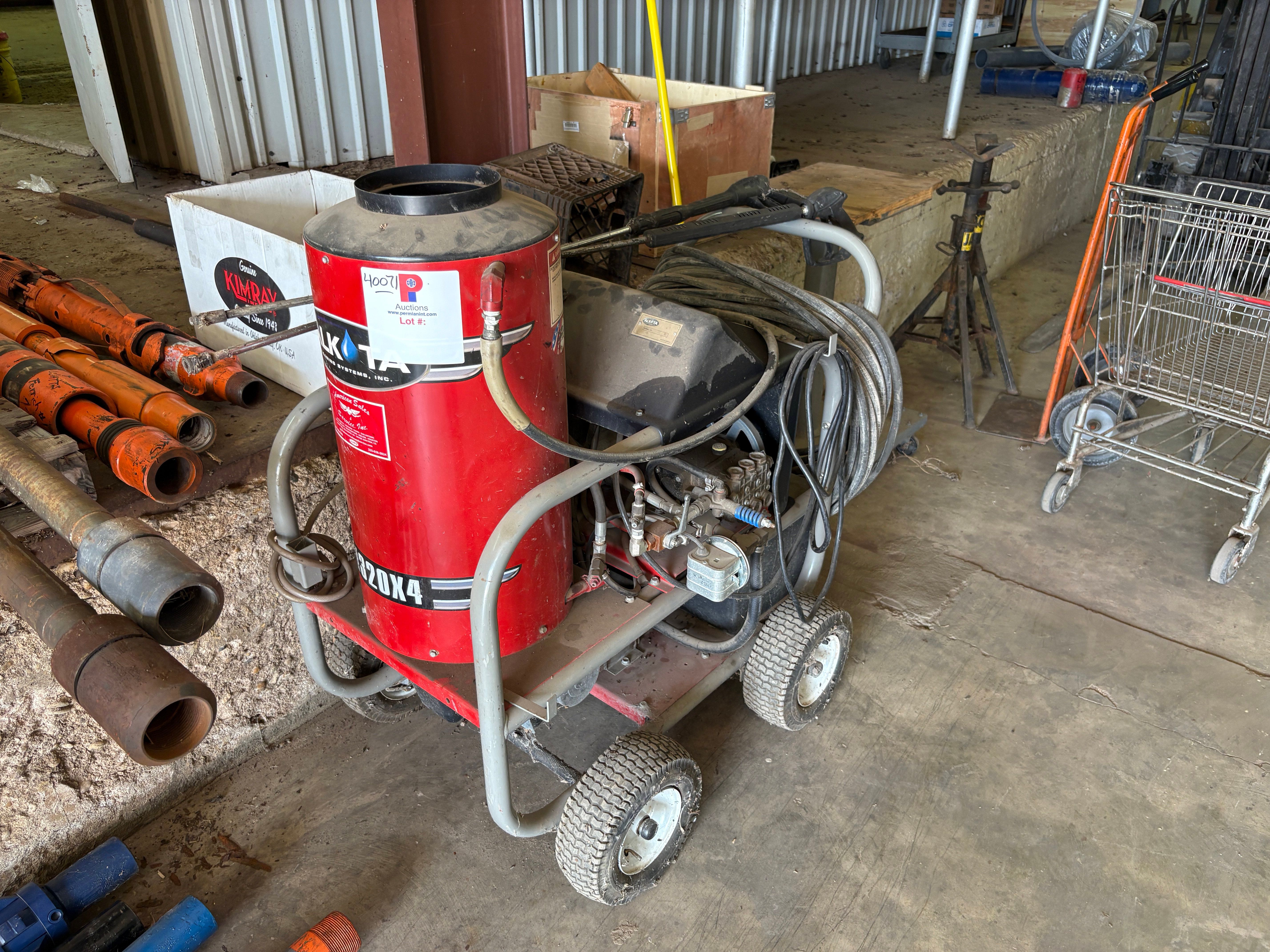 Used Alkota model 320X4 portable hot water pressure washer