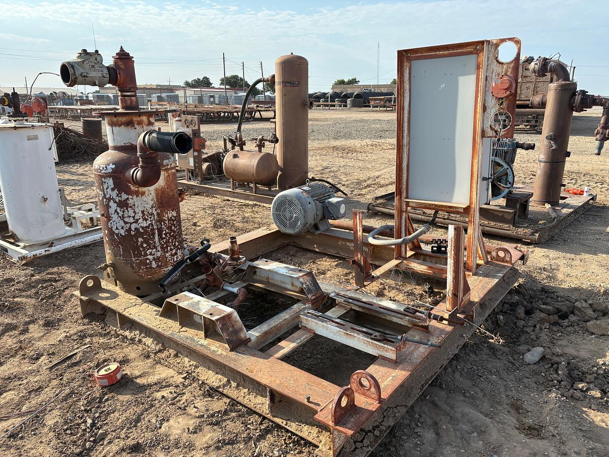 Used (3) skidded air compressor units, incomplete