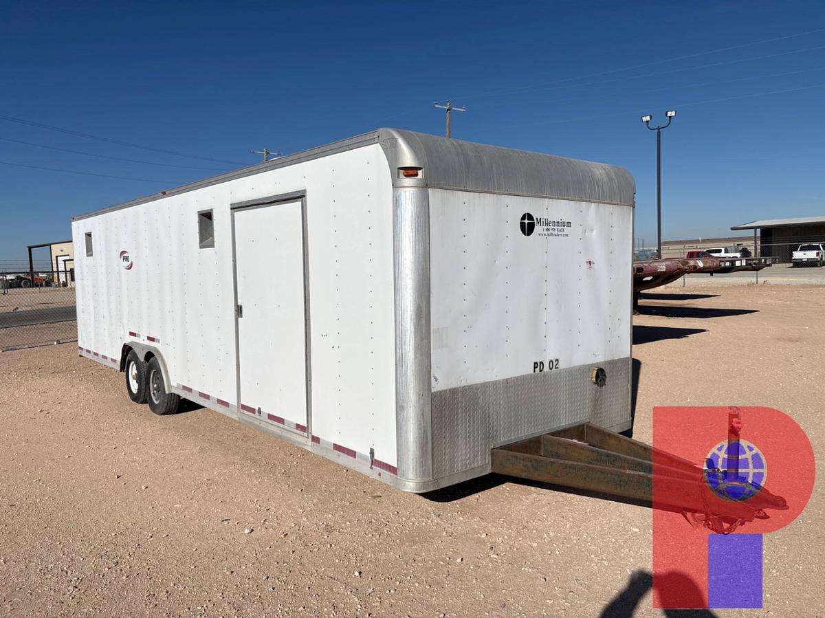 Used MILLENNIUM 28’ X 8’ T/A BUMPER PULL ENCLOSED TRAILER