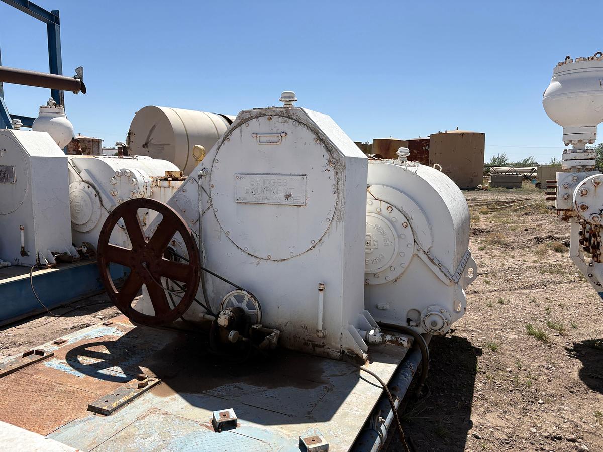 Used Gardner Denver pz9 triplex mud pump, mtd on 35’ x 12’ skid