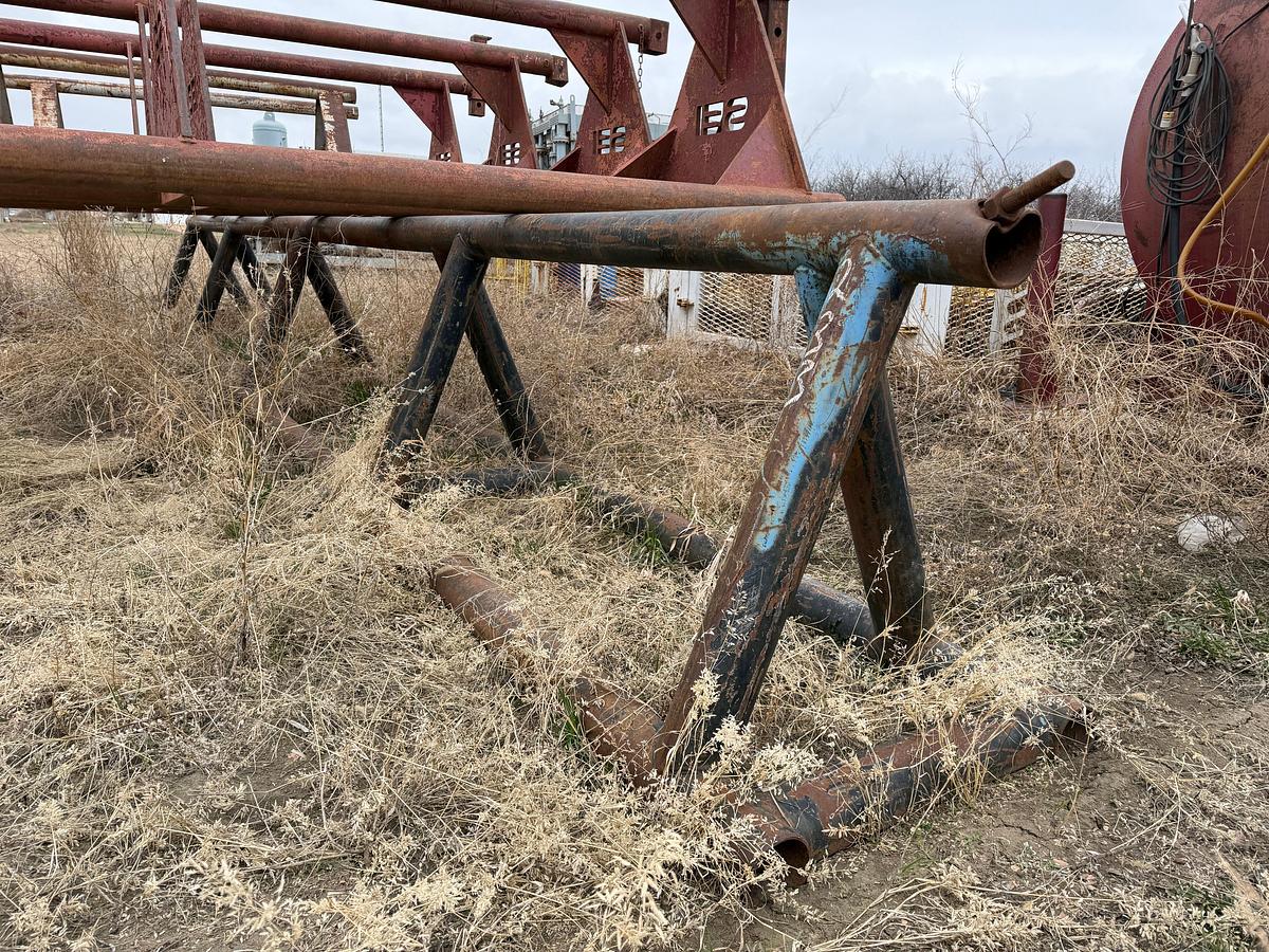 Used (2x$) 30'x36" SET OF TRIANGLE PIPE RACKS