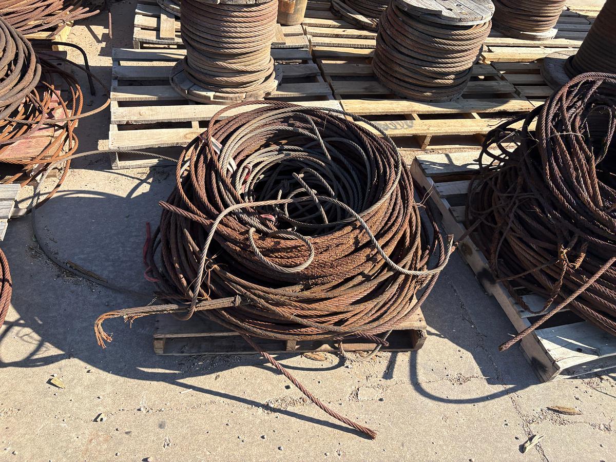 Used (9 pallets) assorted wire rope/cable