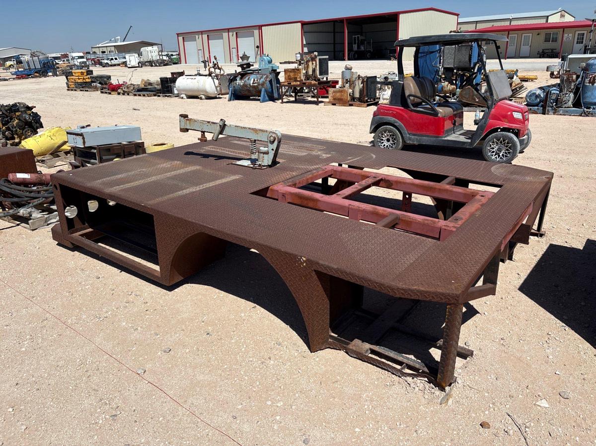 Used 11’ x 8.5’ flatbed wireline truck bed & wireline winch w/ 30”W drum