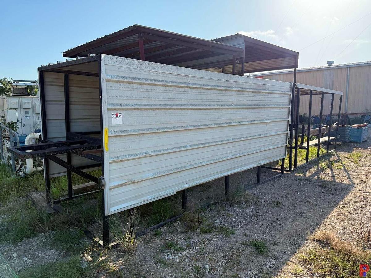 Used (2) 16’L X 76”W X 88” COOL DOWN TRAILER CANOPIES / ROOF TOPS