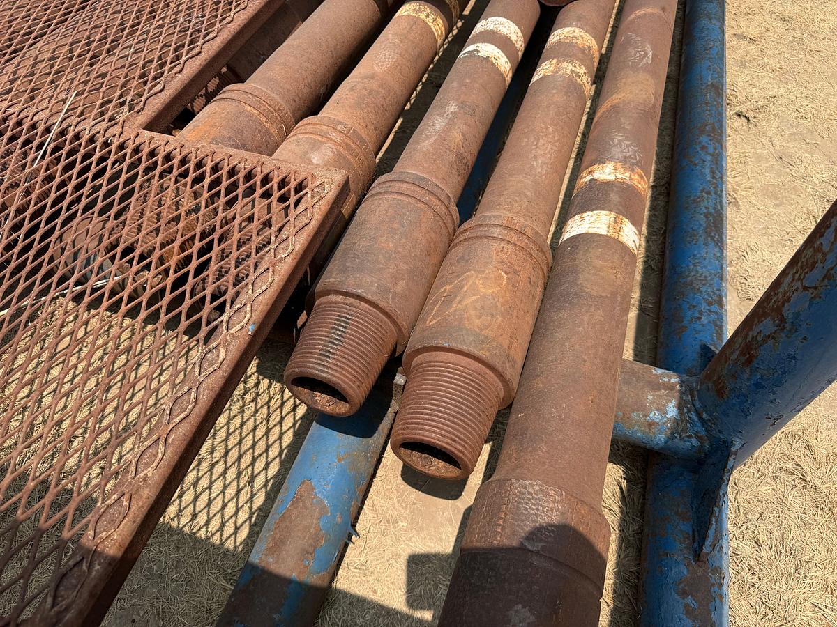 Used 40’L x 8’W x 3’H SKIDDED PIPE TUB W/ DRILL PIPE