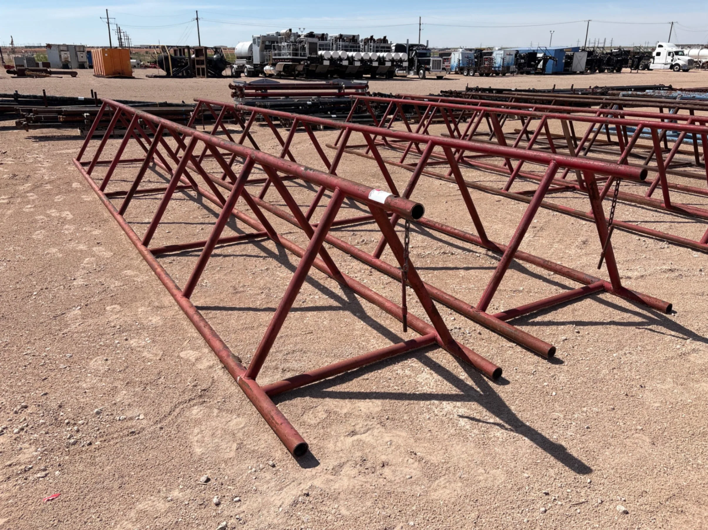 Used (2) 28’ x 41” triangle pipe racks