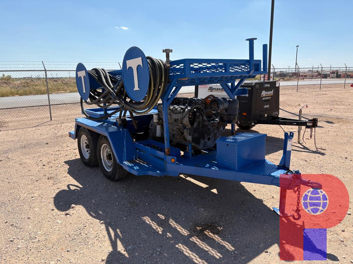 Used 12’ X 80” T/A BUMPER PULL HYDRAULIC POWER UNIT TRAILER