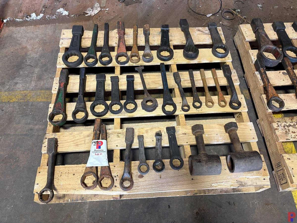 Used (28) ASSORTED SIZE HAMMER WRENCHES