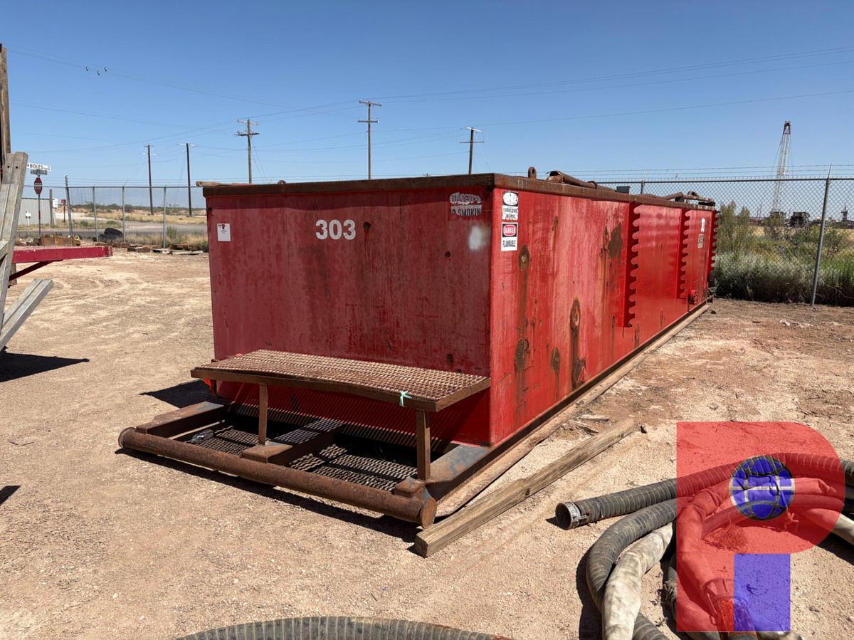 Used 30’ X 8’ X 5’ OPEN TOP FLUID TANK