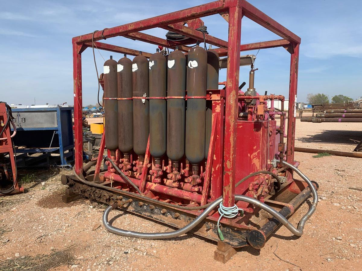 Used 7’ x 12’ x 10’ Skidded BOP Closing Unit