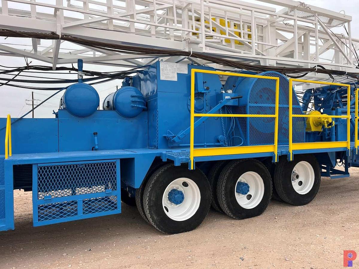 Used SJ PETROLEUM DD 104’-225K 5-AXLE WELL SERVICE WORKOVER RIG