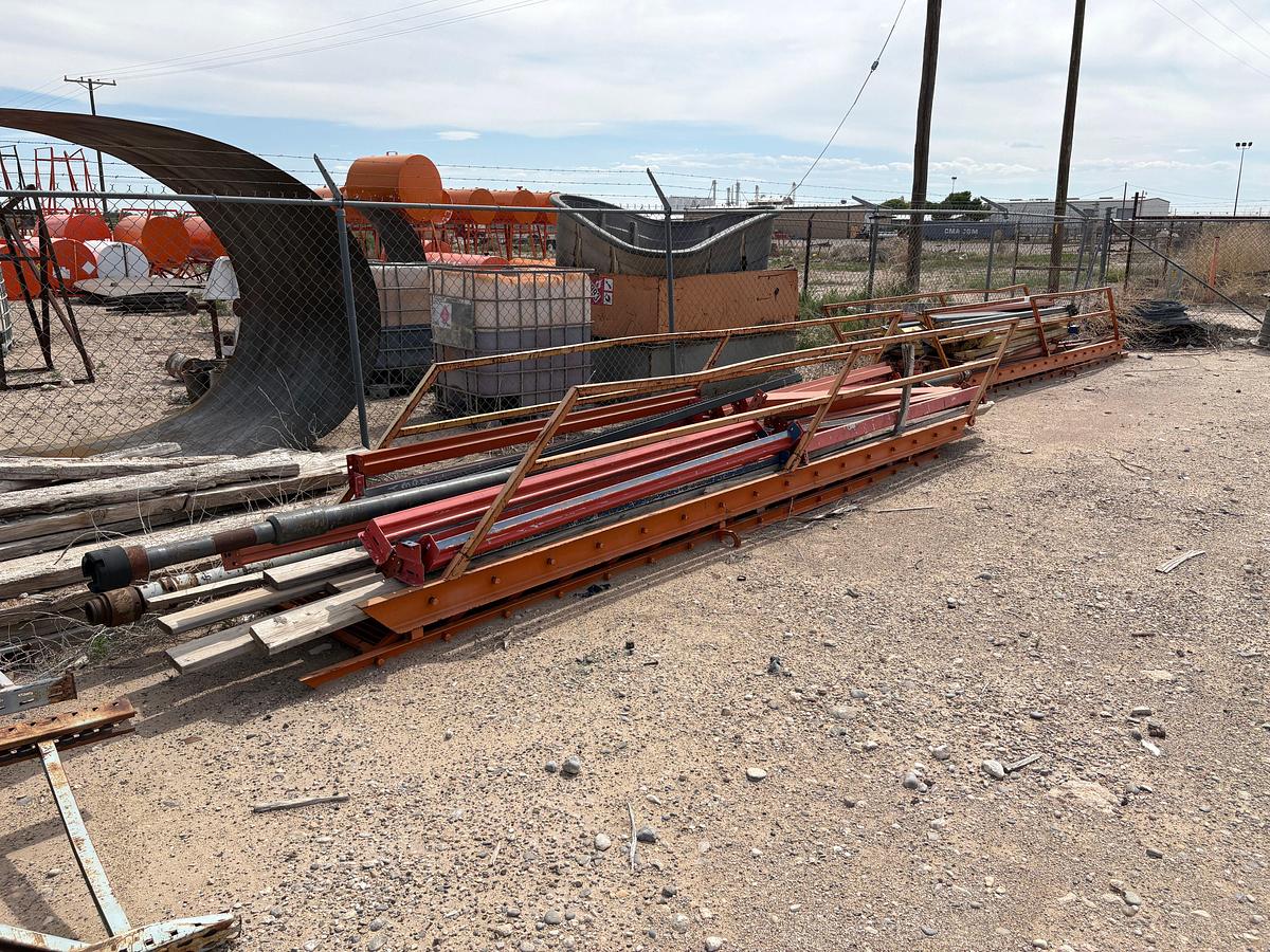 Used (2) 30’ extendable rig ladders w/ assorted pallet rack shelving & alkota pressure washer