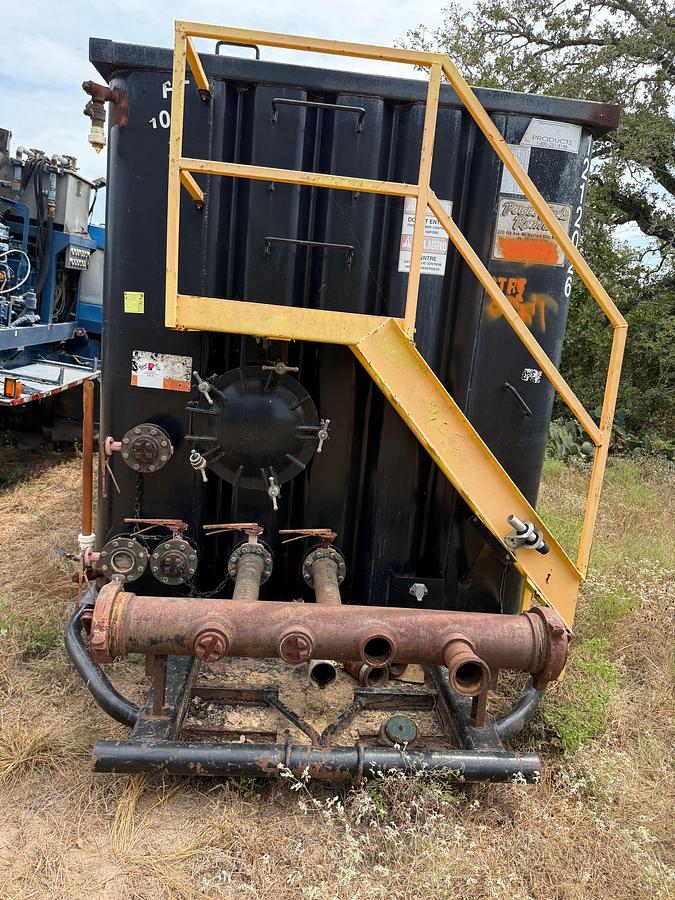 Used 500 BBL OPEN TOP FRAC TANK TRAILER W/ GAS BUSTER, CATWALK, & FOLDING HANDRAILS