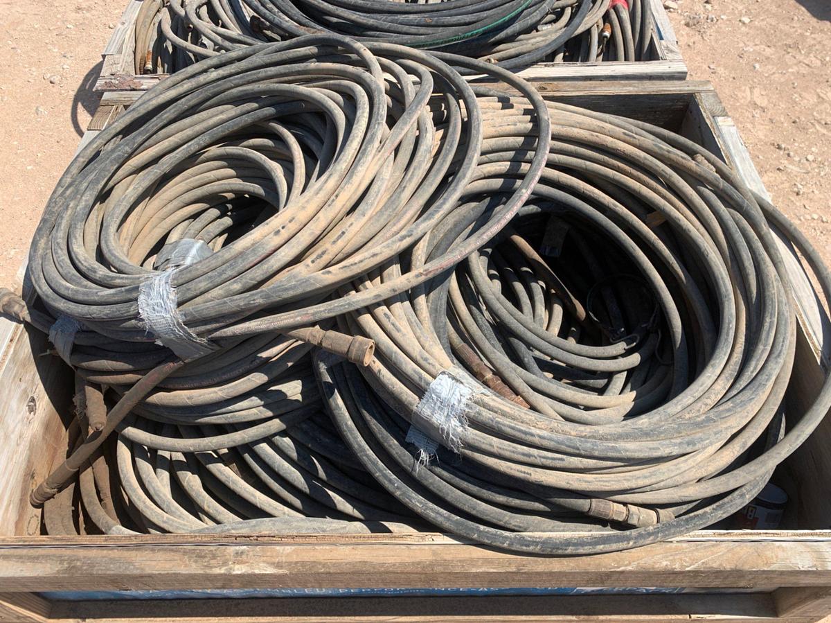 Used (2) Crates of 1/2 Hydraulic Hoses