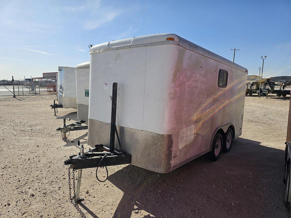 Used 14’ x 7’ T/A BUMPER PULL CREW TRAILER