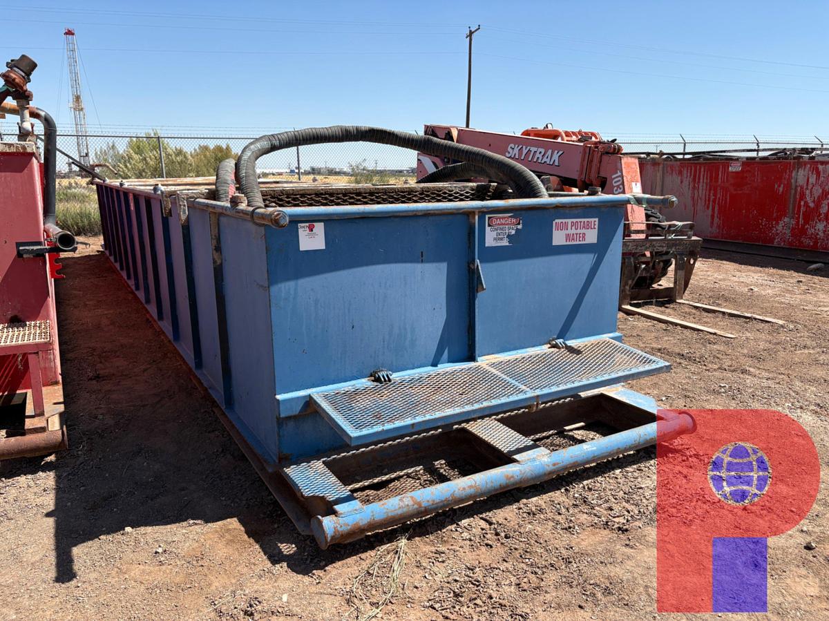 Used 38’ X 8’ X 4’ OPEN TOP FLUID TANK