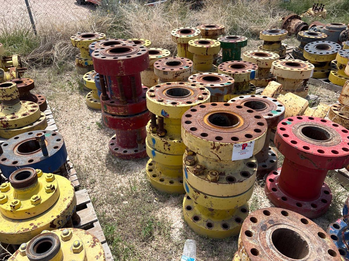 Used (11) assorted 7-1/16” spacer spools