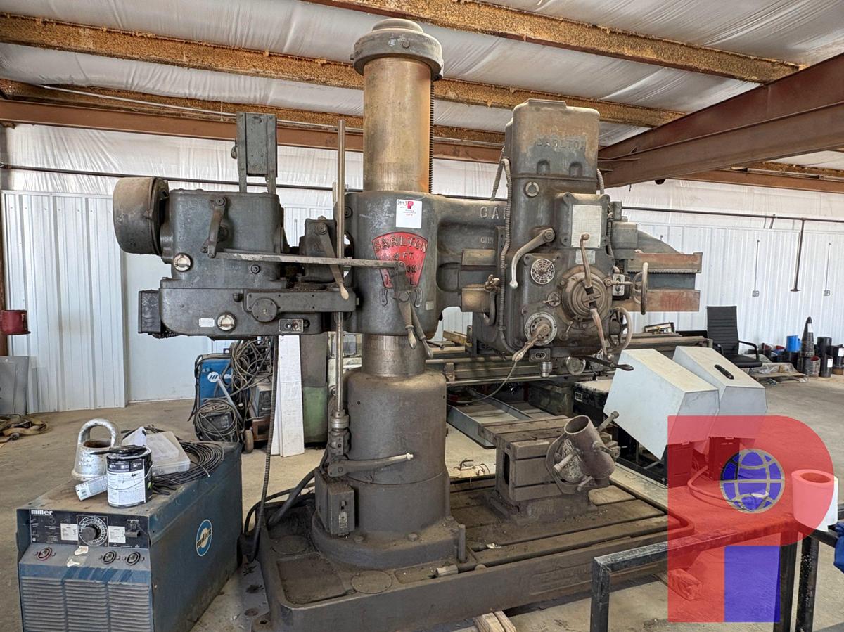 Used CARLTON 4’ ARM ON 13”COL RADIAL ARM DRILL