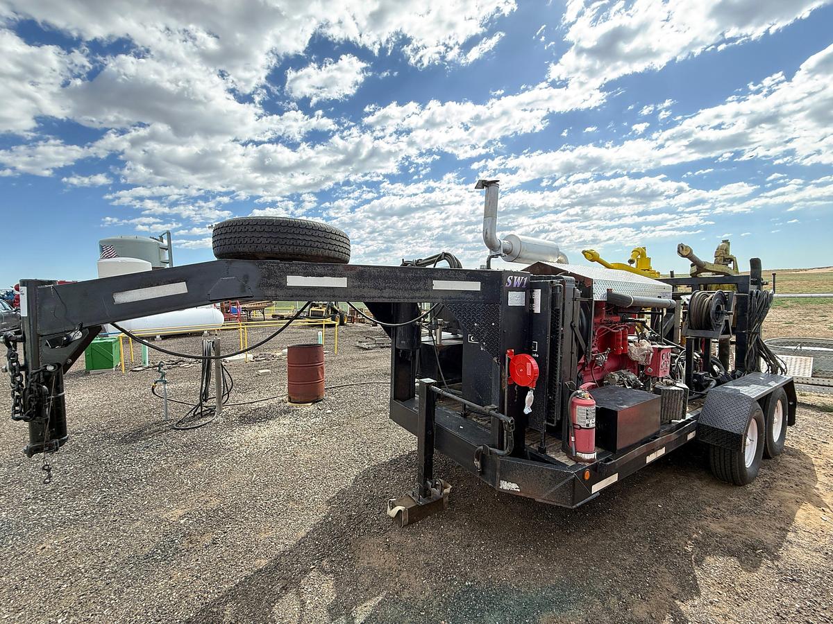 Used (1) EVCO 2.5 & (1) IRI 150-TON POWER SWIVELS MTD. ON 2004 SPME 14’ T/A GOOSENECK TRAILER