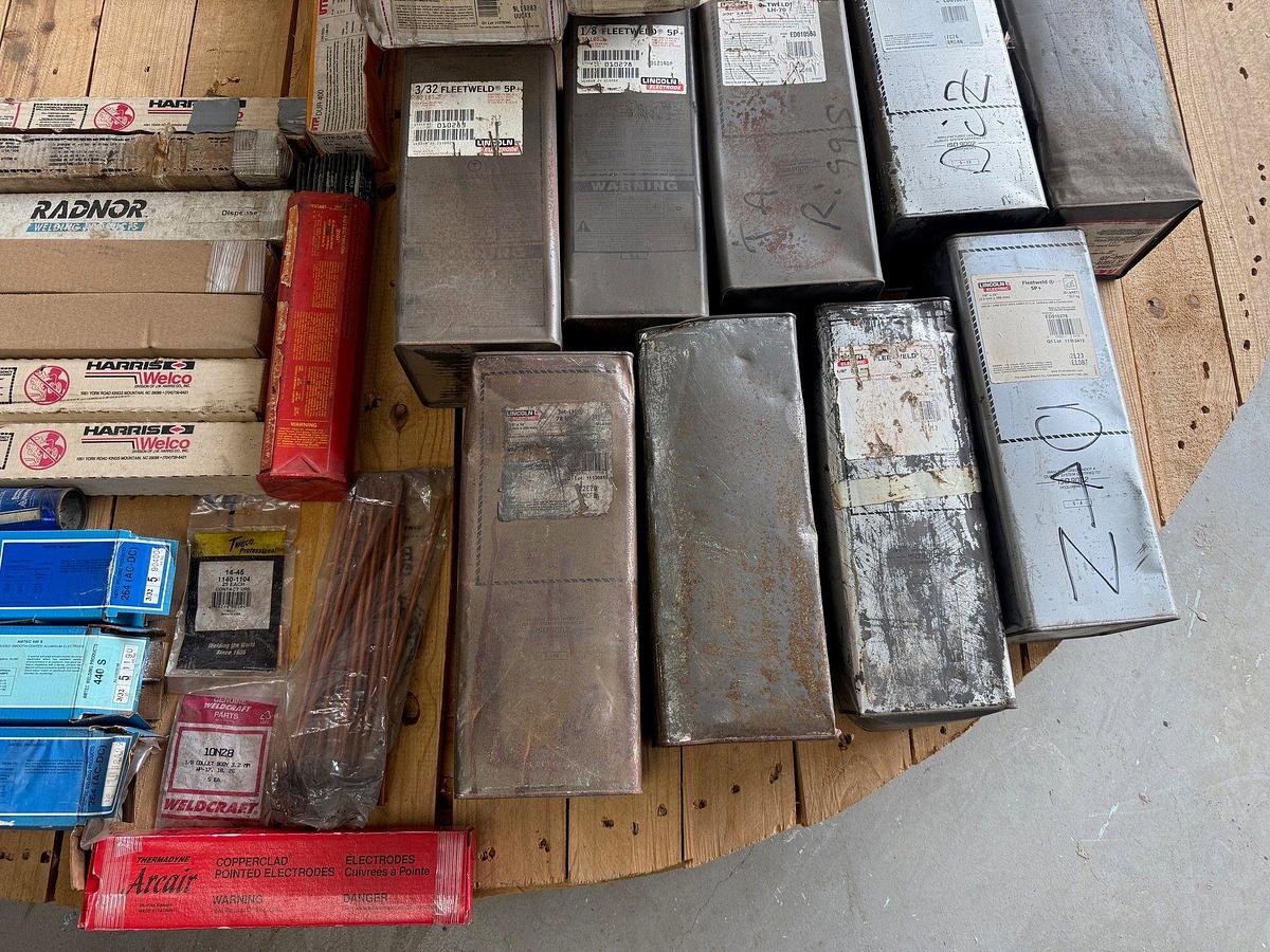 Used PALLET OF ASSORTED WELDING SUPPLIES – (SEE PICS)