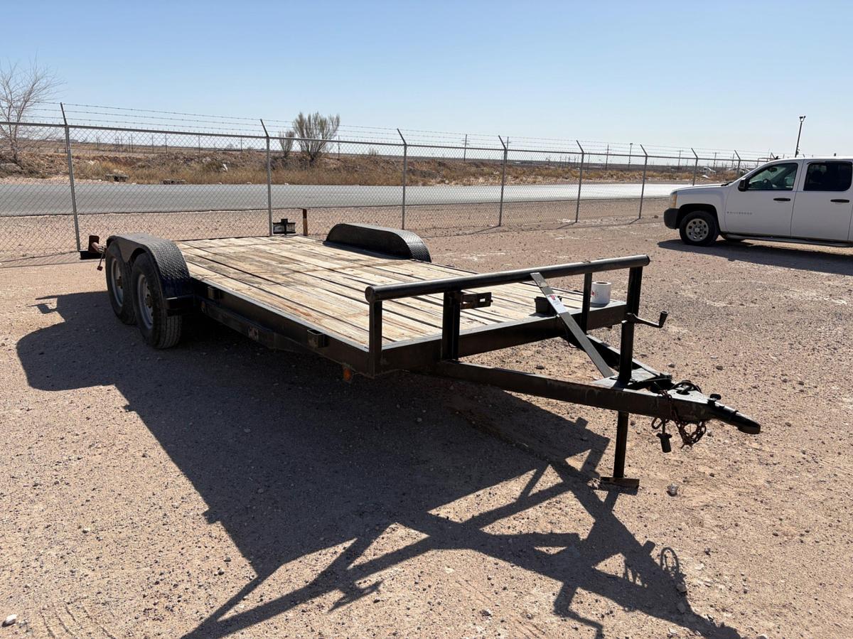 Used SHOPBUILT 18’ X 7’ T/A BUMPER PULL CAR HAUL TRAILER