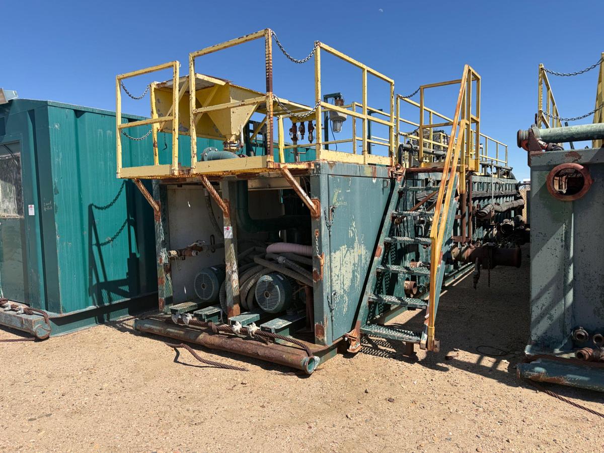 Used 400 BBL Drilling Rig 3 Compartment Mud Tank