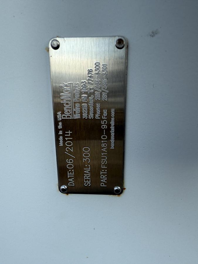 Used (UNUSED) 2014 BENCHMARK 32” OD X 28” W WIRELINE DRUM