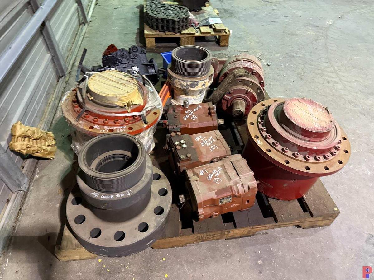Used PALLET W/ (2) HR680 INJECTOR PLANETARIES, (3) 680 INJ HYD MOTORS, (1) REBUILT GEAR BOX BRAKE