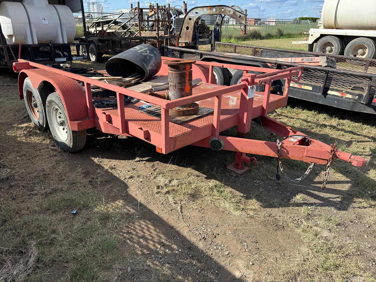 Used 2018 SHOP 12’ X 82” T/A BP STEEL BED UTILITY TRAILER