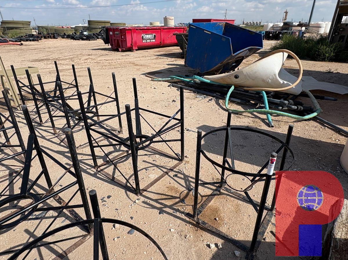Used LOT OF (4) ASSORTED POLY TANK STANDS
