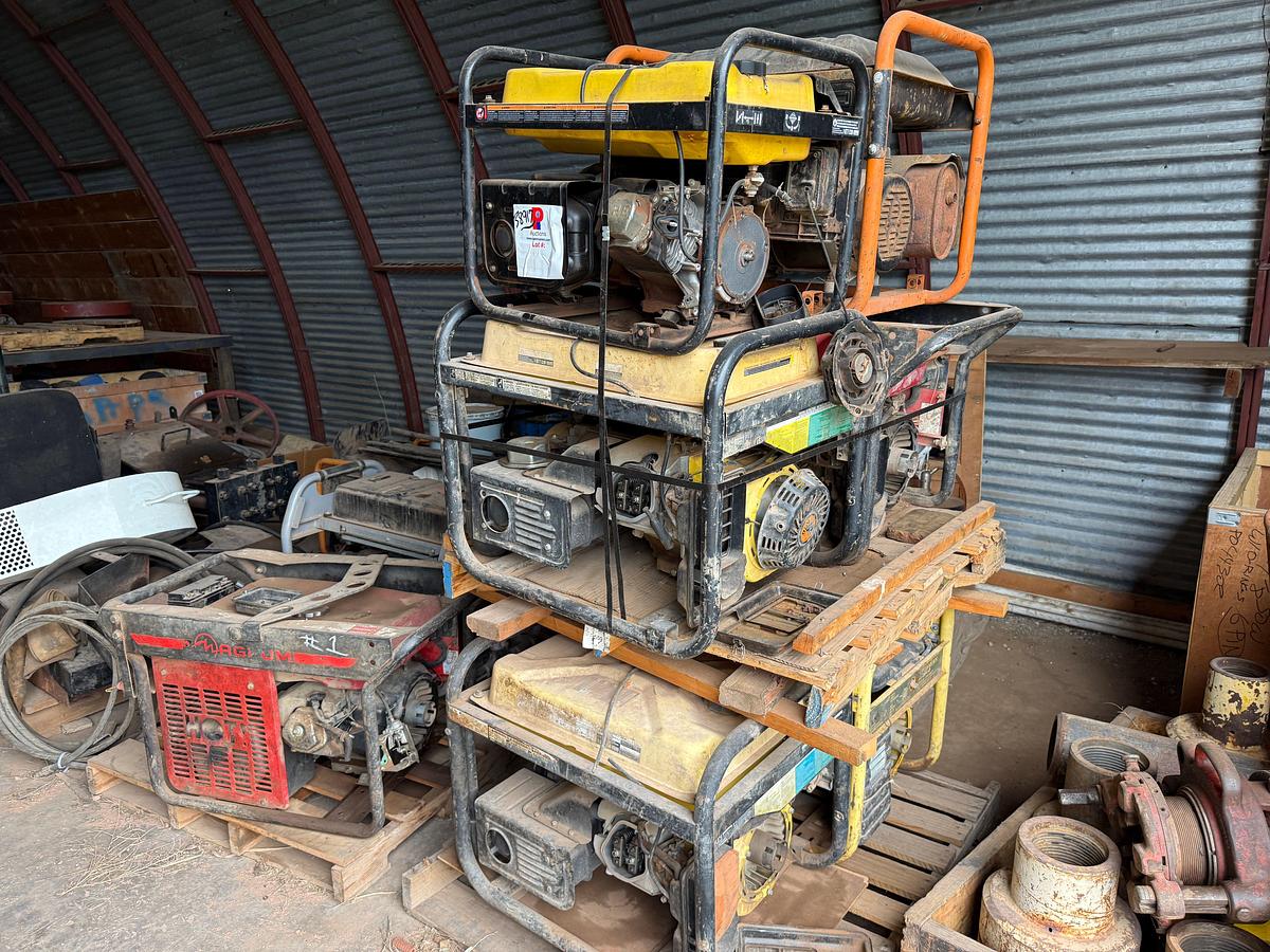 Used (10) VARIOUS BRAND GAS GENERATORS F/ PARTS ONLY