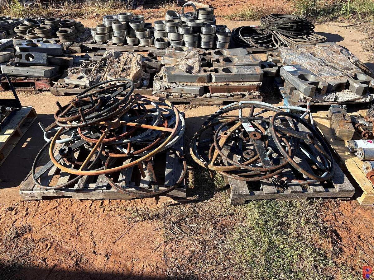 Used (2) PALLETS W/ ASSORTED GATE VALVE HANDLES