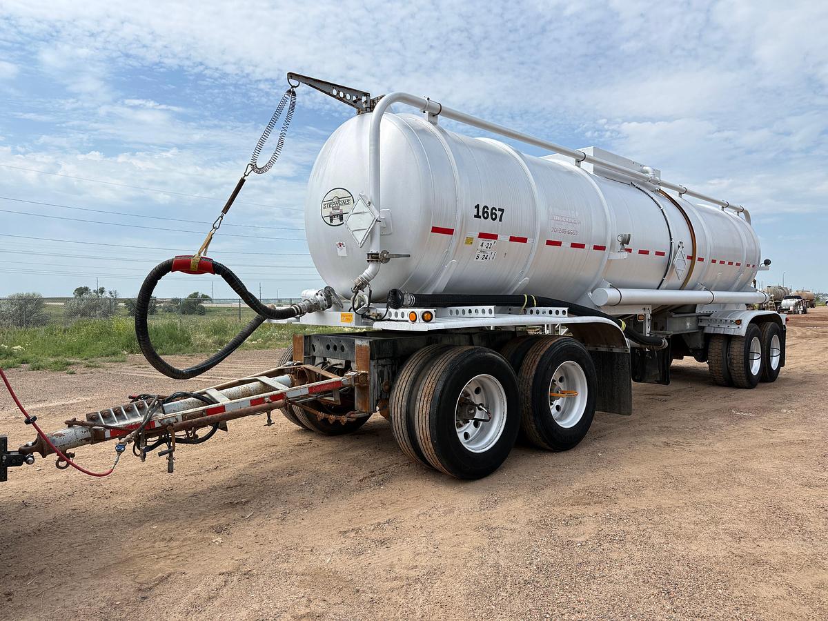 Used 2014 STEPHENS 6,800 GALLON DOT-407 4-AXLE PUP TRAILER