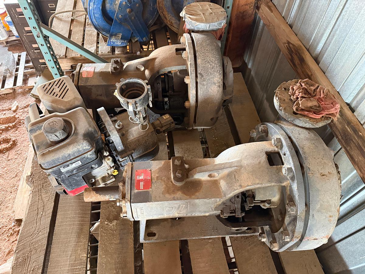 Used (2) DOUBLE LIFE 4x3x13 CENTRIFUGAL PUMPS & (1) GAS POWERED 2-1/2” TRASH PUMP