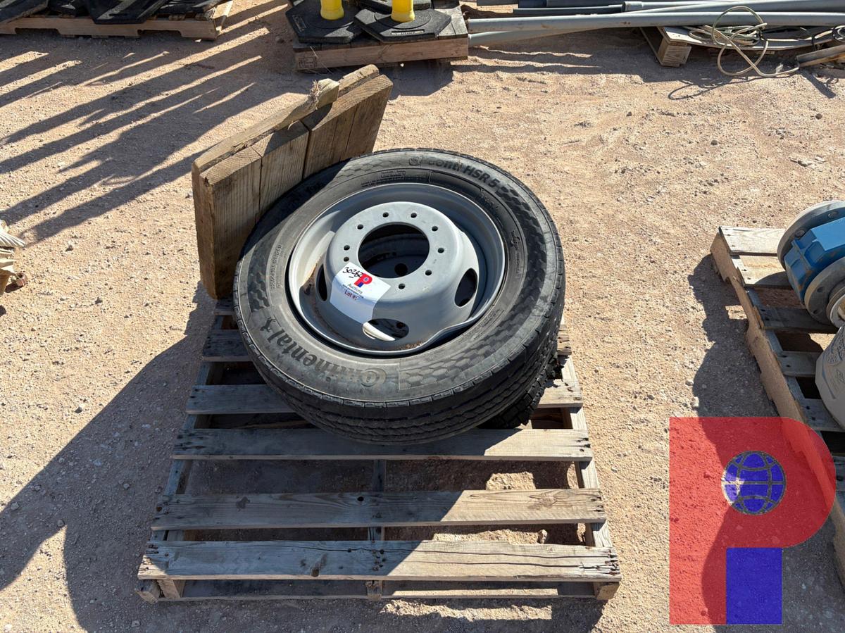 Used (4) PALLETS W/ ASSORTED NUTS, BOLTS, SPARE WHEELS, & LADDERS