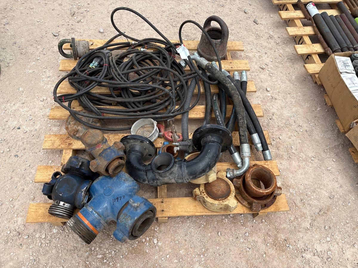 Used (2 pallets) assorted swab cups, stripper rubbers, hydraulic hoses, & drill bits