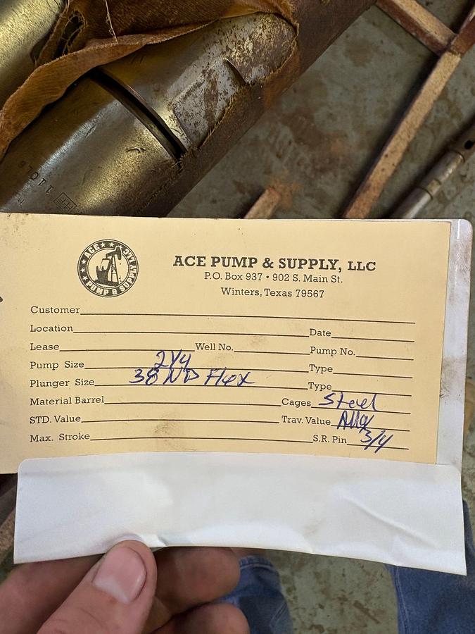 Used 2-1/4” 38ND FLEX CS PLUNGER