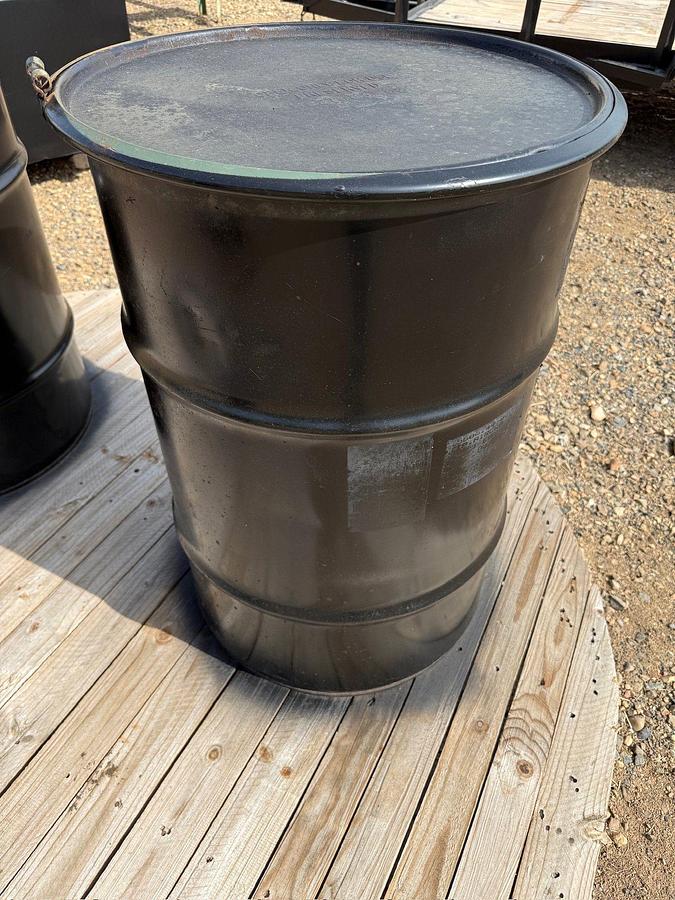 Used (3) 55 gallon drums of Triangular Ceramic Abrasive Polishing Tumbling Media. Approximately 700 lbs. in each drum.